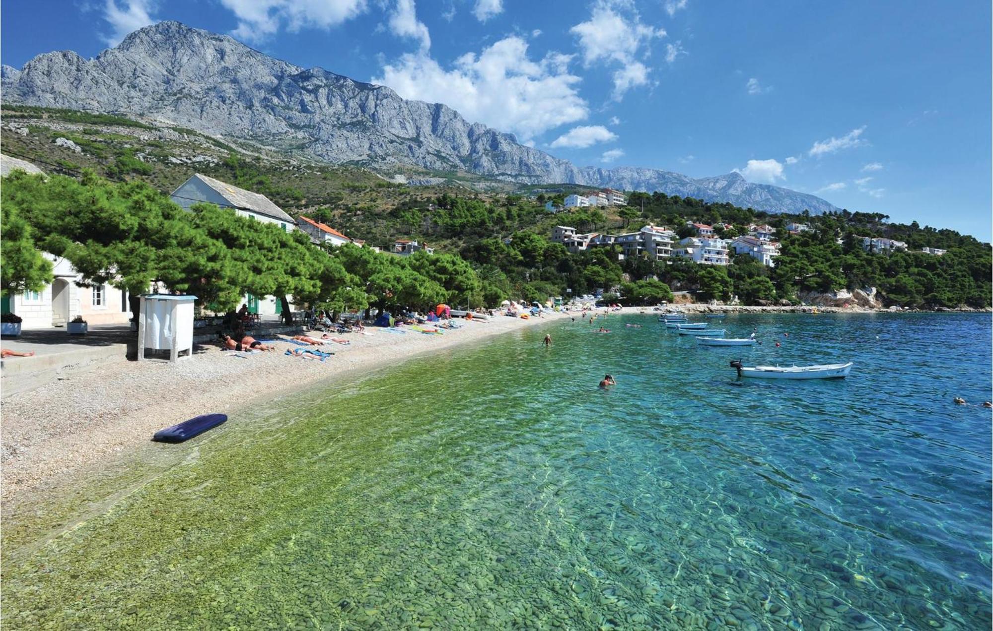 Nice Apartment In Krvavica With House Sea View 外观 照片